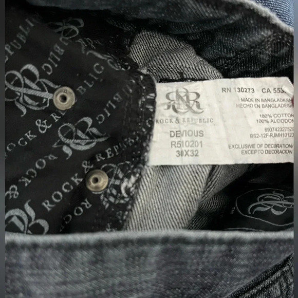 Rock & Republic straight leg jeans 30 X 32 - Picture 6 of 6